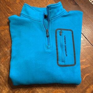 Under Armour Teal Half-Zip Pullover Size Small